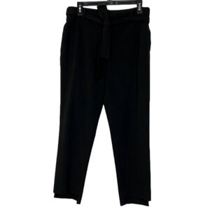 Laundry by Shelli Segal Black Step Hem Ankle Pants Slacks w/ Matching Belt -Sz 8